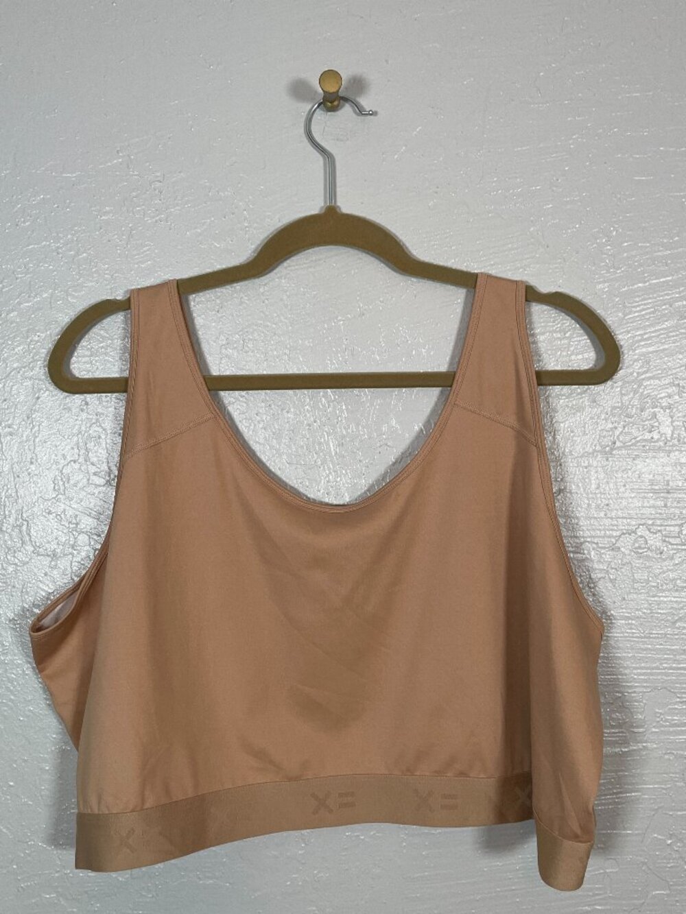 Tomboy X Women Plus Size 5X Tan Minimizer Bra Unpadded Wirefree